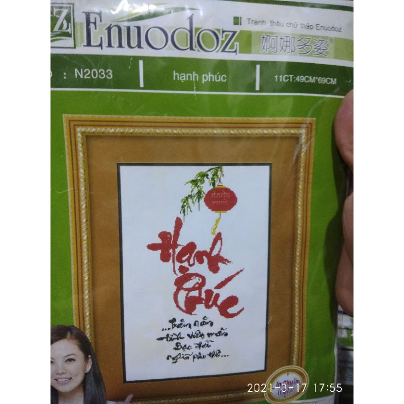Tranh thêu chữ thập 20k/1kít