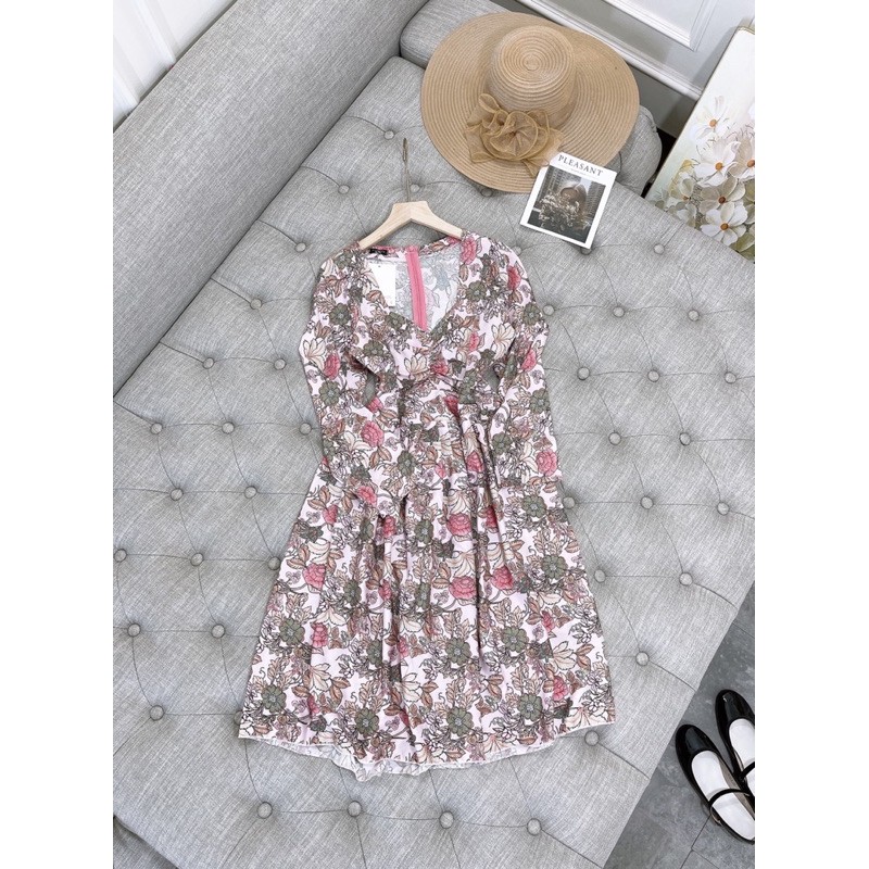 Váy maxi hoa zúm ngực dáng xoè | BigBuy360 - bigbuy360.vn