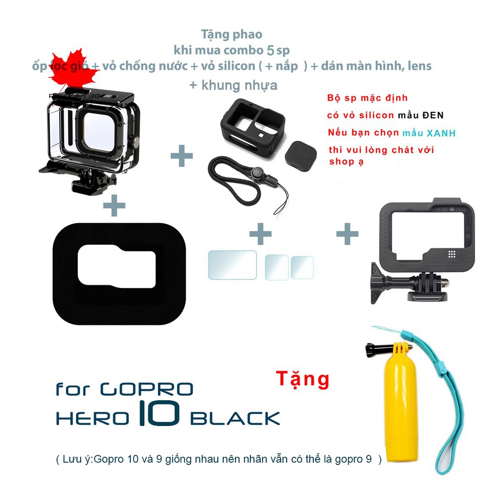 Bộ phụ kiện bảo vệ cho Gopro Hero 5 6 7 8 9 Black