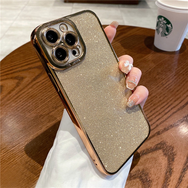 Ốp Điện Thoại Mềm Trong Suốt Mạ 6D Lấp Lánh Cho iPhone 13 12 11 Pro Max X XR XS Max 7 8 6 6s Plus SE 2020 2022