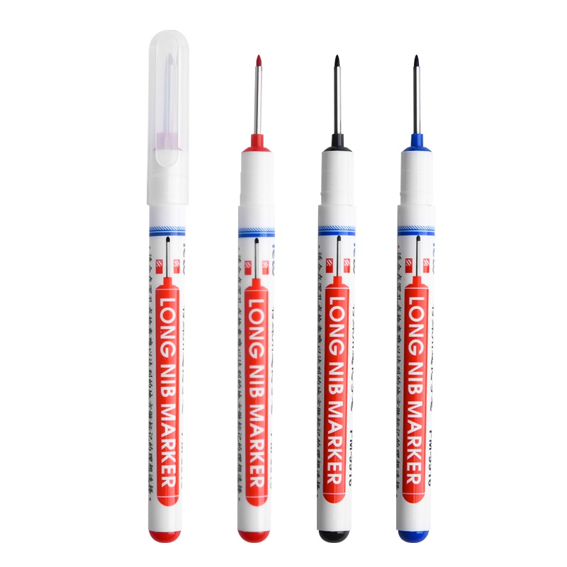 Bút Lông Đánh Dấu Ngòi Dài 2cm Đa Năng Chống Thấm Nước Nhanh Khô Màu Đỏ / Xanh Dương / Đen Cho Làm Mộc, Kim Khí, Xây Dựng