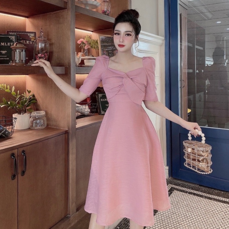 VÁY THIẾT KẾ CÔNG SỞ ĐI LÀM ĐI CHƠI CHẤT LIỆU TƠ DỆT SIÊU XINH