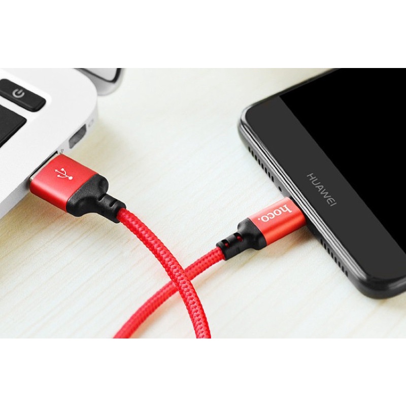 Dây sạc nhanh Hoco X14 dây dù siêu bền cho IP, Micro Android, TypeC Android dài 1M,2M