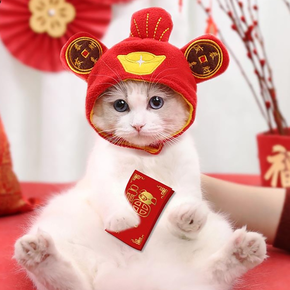 Mũ trùm đầu phụ kiện xinh xắn ngộ nghĩnh dành cho thú cưng