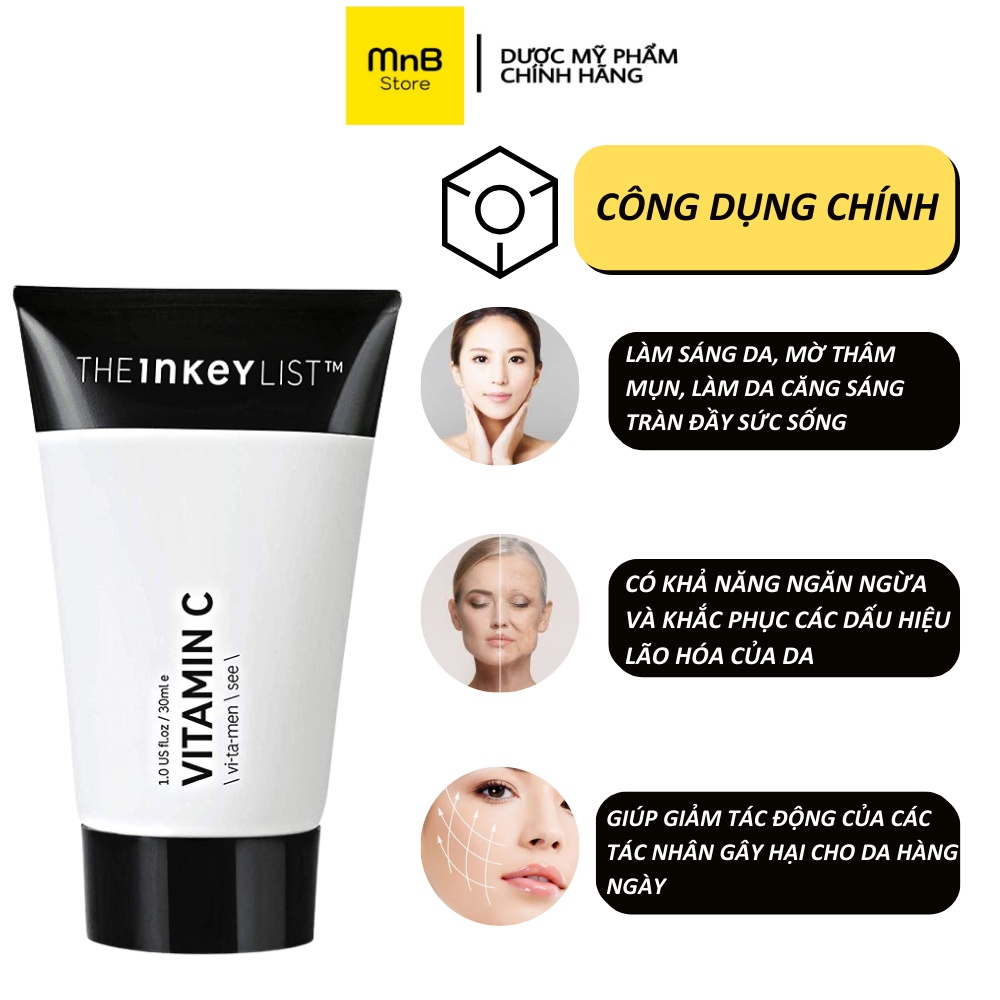 Vitamin C The Inkey List tinh chất chống lão hoá làm sáng da 30ml