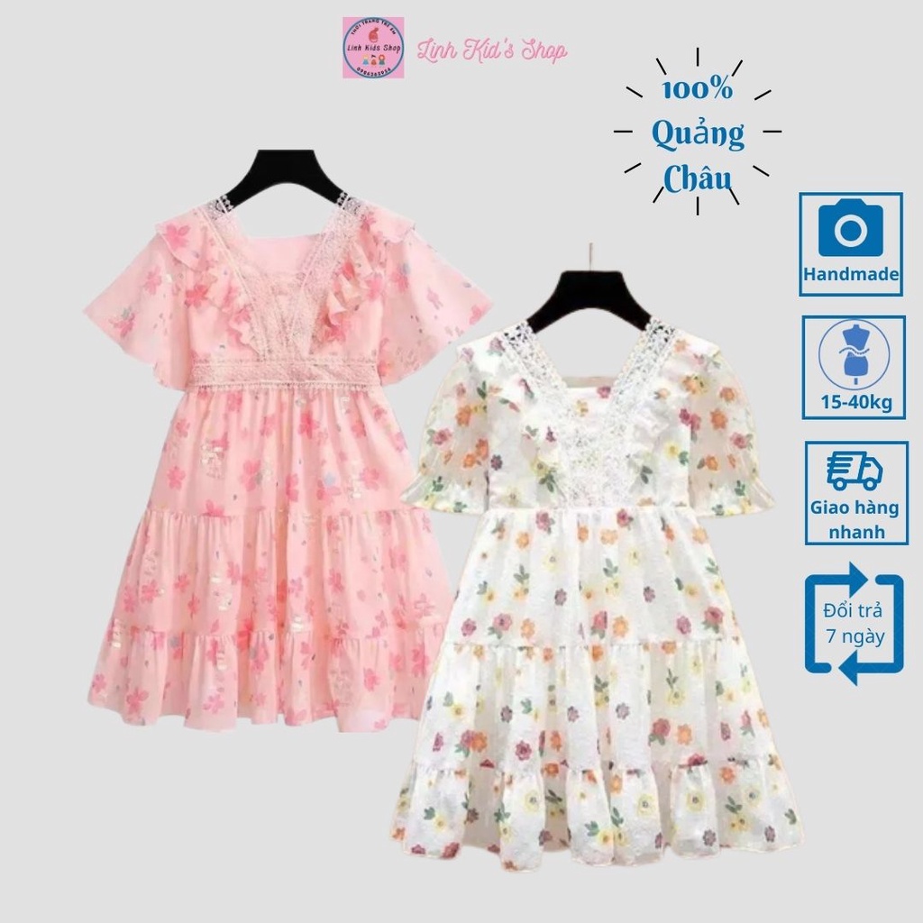 Váy bé gái váy công chúa mùa hè cho bé gái size 110 - 160 (15-40kg)