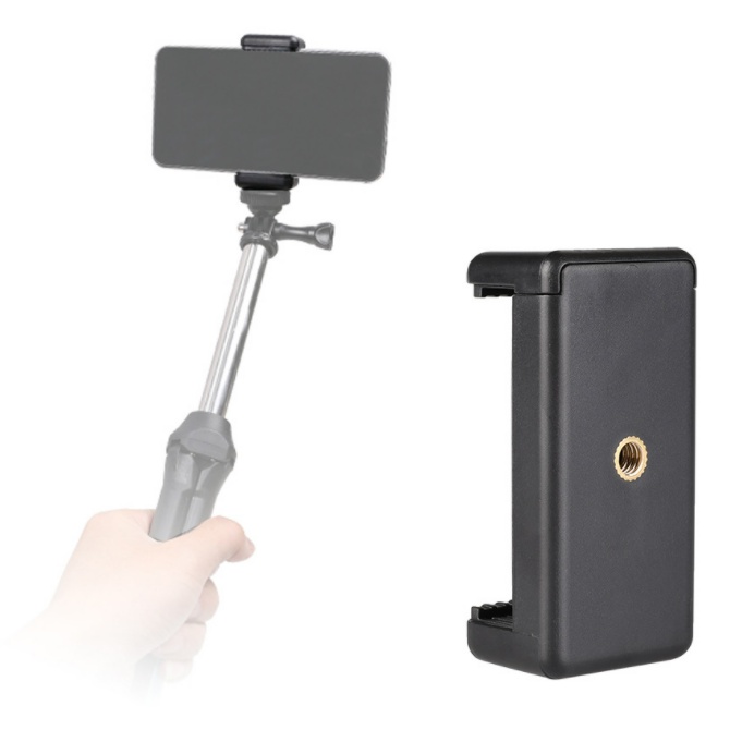 Đầu kẹp điện thoại gắn chân máy ảnh, tripod hoặc dán xe máy