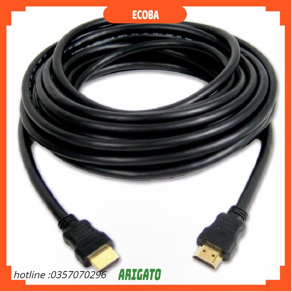 Dây HDMI tròn đen 7.0 dài 15M 20M 25M 30M hàng xịn ECOBA