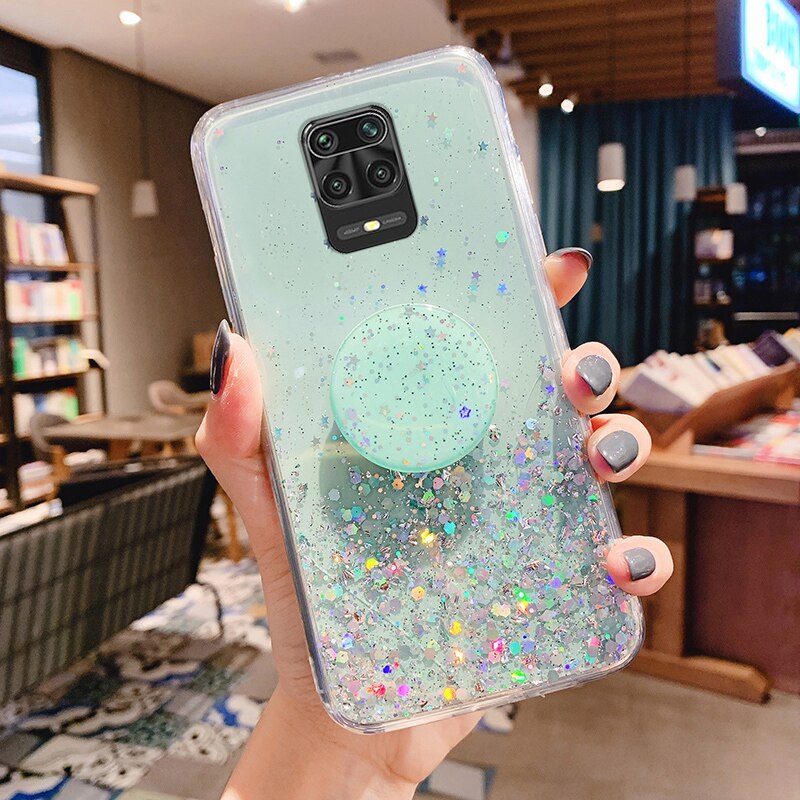 Ốp điện thoại mềm kim tuyến lấp lánh cho Xiaomi Redmi Note 9S 9 Pro Max Redmi 9A 9C 9 10X 4G 5G