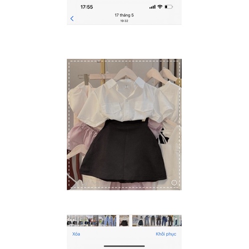 Set bộ sơmi chân váy A