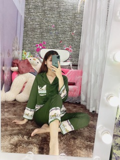 Bộ pịama lụa gấm