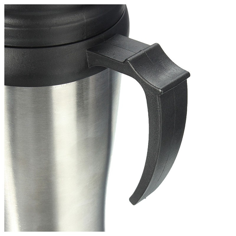 Stainless Steel Car Mug Travel Tumbler Water Coffee Tea Cup 450ml Sier+black