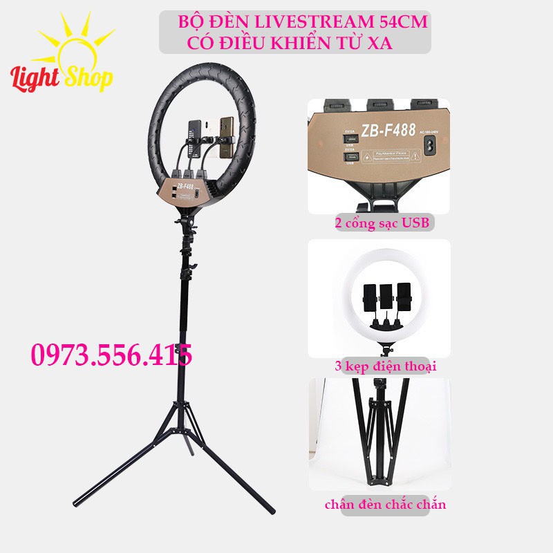 [Siêu Rẻ]  Đèn Livestream Size Cực Đại 54cm Điều Khiển 🌻FREESHIP 70K🌻Đèn Hỗ Trợ Trang Điểm, Chụp Ảnh, Phun Xăm | BigBuy360 - bigbuy360.vn