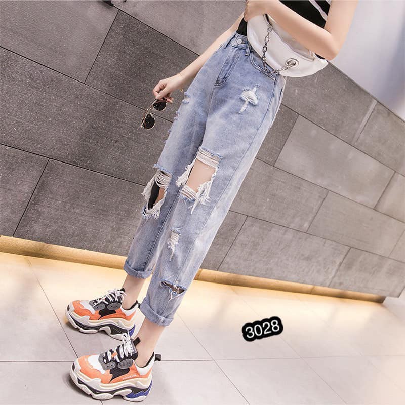 QUẦN BAGGY JEAN, BÒ RÁCH NHIỀU 3028 CỰC RẺ, TJTCOI4