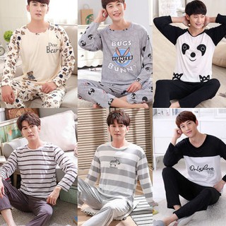 Đồ Ngủ Pijama Dài Tay Thời Trang Nam Dễ Thương