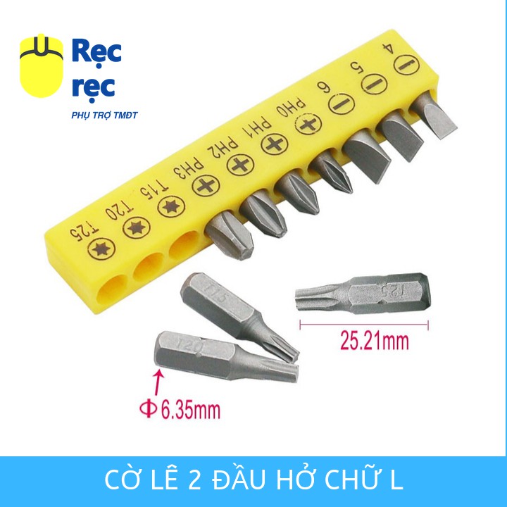 Cờ lê 2 đầu hở chũ L + tặng 10 đầu khóa CLCL11