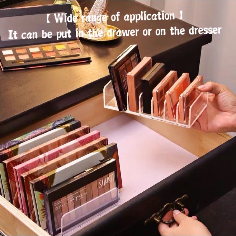 Hộp Đựng Phấn Mắt Bằng Acrylic Trong Suốt Chia Ngăn Tiện Dụng