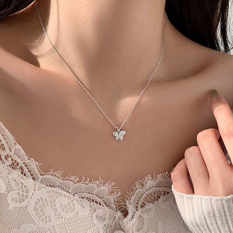 Vòng cổ Hình Bướm Phong Cách Hàn Quốc Sang Trọng Dành Cho Nữ