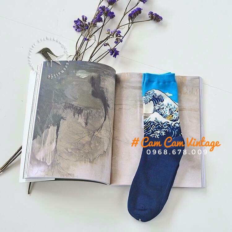TẤT CAO CỔ NAM VỚ CAO CỔ NỮ TÁT VỚ THỂ THAO ULZZANG UNISEX TRANH MONALISA