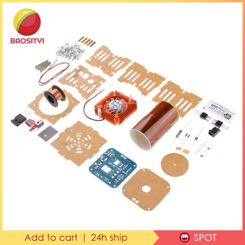 [Baosity1] Cuộn Dây Tesla Mini Xoay Được Phát Nhạc SSTC Kèm Bộ Dụng Cụ Tự Làm Có Đèn