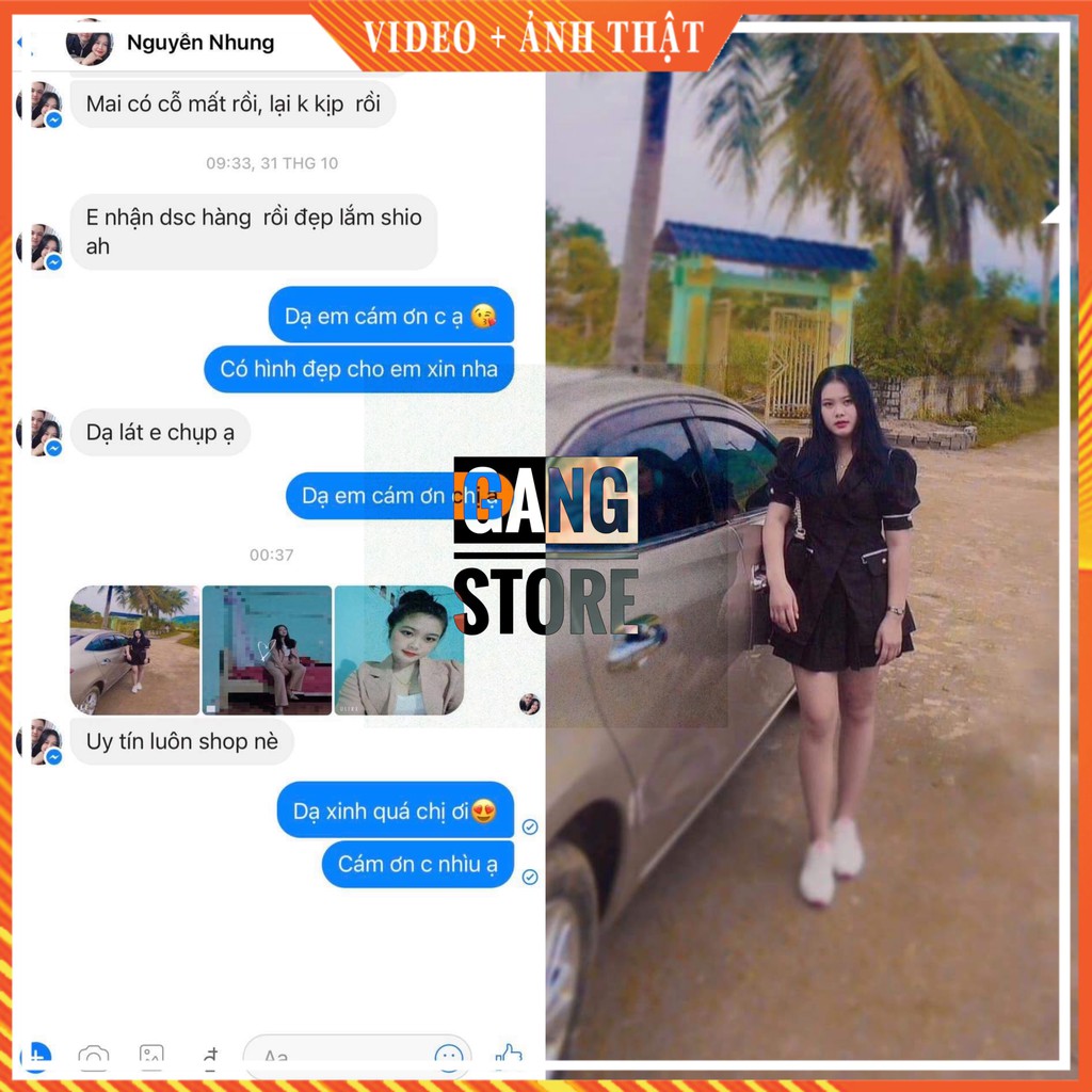 Bộ vest thanh lịch kèm chân váy xếp li Dưa Gang Store SVT01 chính hãng | BigBuy360 - bigbuy360.vn