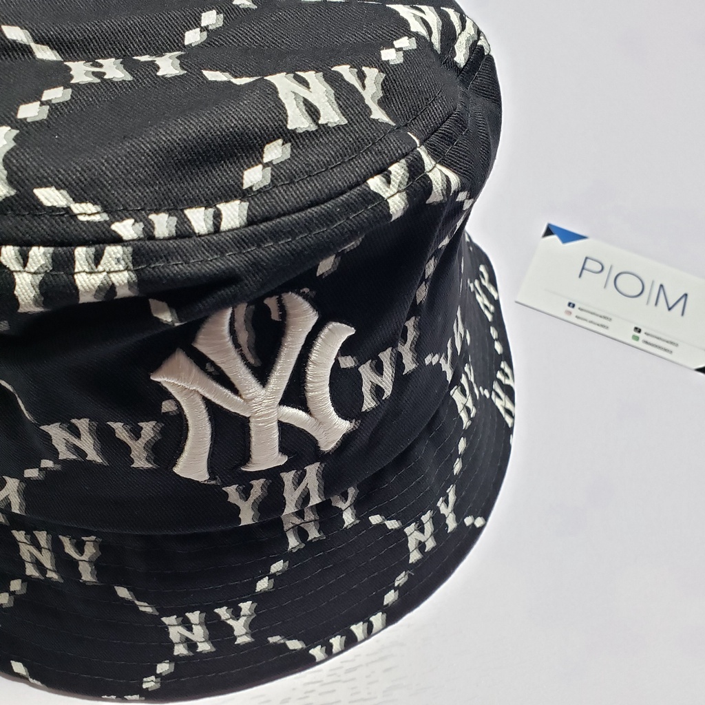 Mũ Bucket NY mũ M.L.B Monogram Bucket Hat Black nón Bucket NY - Pom Store