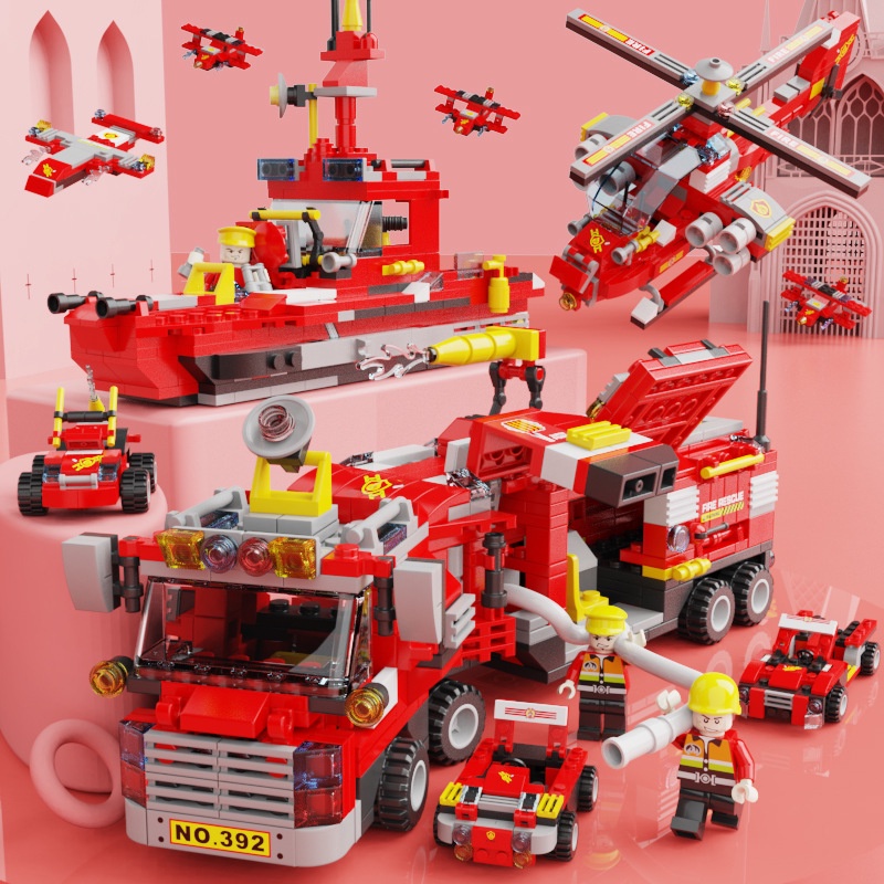 [700 CHI TIẾT] Đồ chơi lắp ráp lego xe cứu hỏa SWDO700, bộ xếp hình lego swat 28 cách chơi, đồ chơi cho bé làm quà tặng