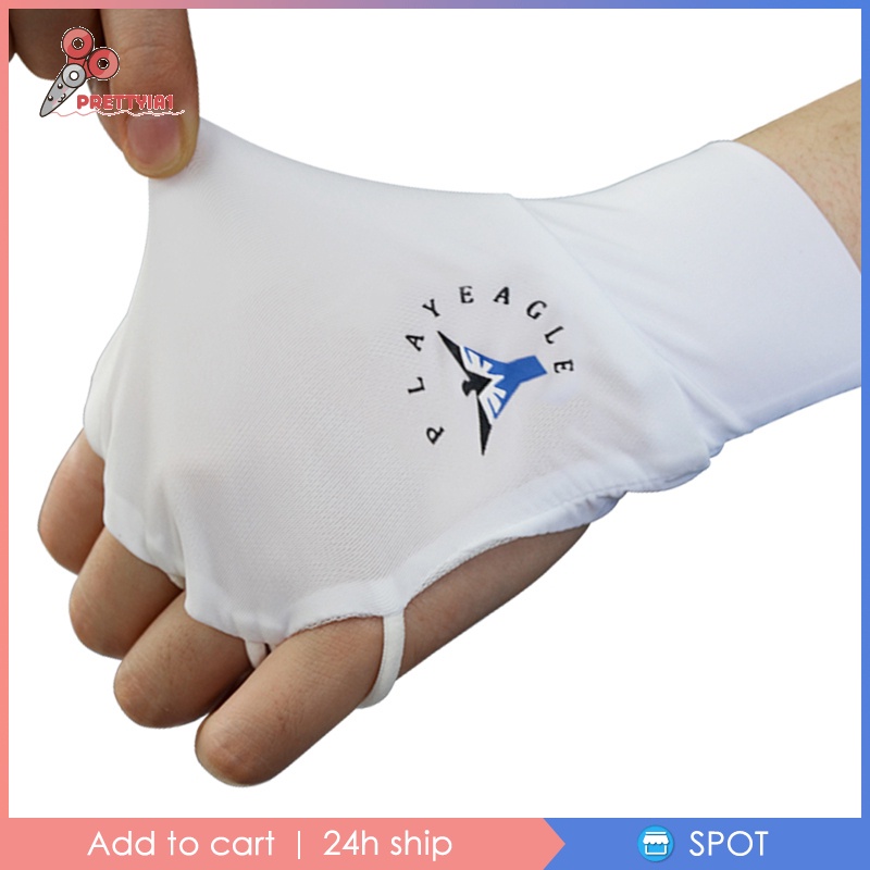 Găng tay hở ngón lái xe / chơi golf / câu cá chống tia uv màu trắng trái cho nam nữ