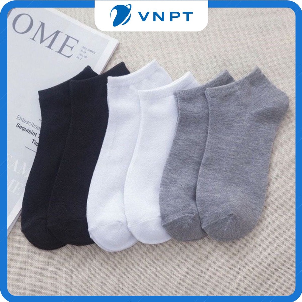 Tất nam cổ ngắn cao cấp chất liệu cotton thoáng mát chống hôi chân, vớ nam công sở