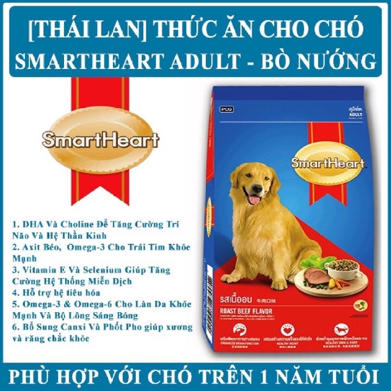 Thức Ăn Cho Chó Dạng Hạt SmartHeart, Phù Hợp Cún Mọi Lứa Tuổi - Xiuxiu Giang