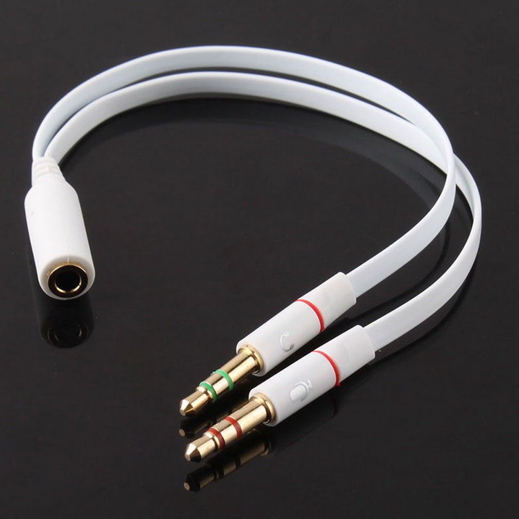 Dây gộp/chia cổng Audio và Micro (1 jack 3.5 cái ra 2 jack 3.5 đực)