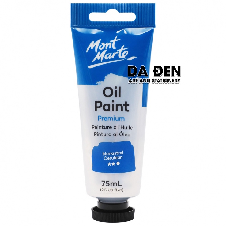 [DA ĐEN] Màu Sơn Dầu Mont Marte Tube 75ml - Monastral Cerulean