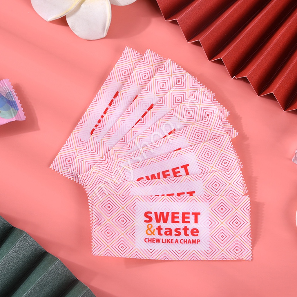 200 Túi kẹo nougat Sweet Taste hồng/ TK40
