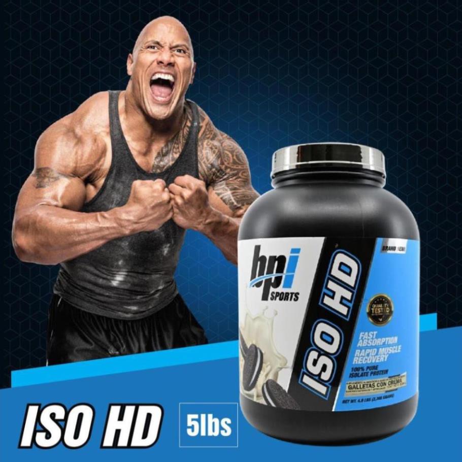 BPI Sports Iso HD Whey Iso HD Sữa Tăng Cơ Bắp 100% Pure Whey Isolate Protein 5 Lbs (2.34Kg) - USA