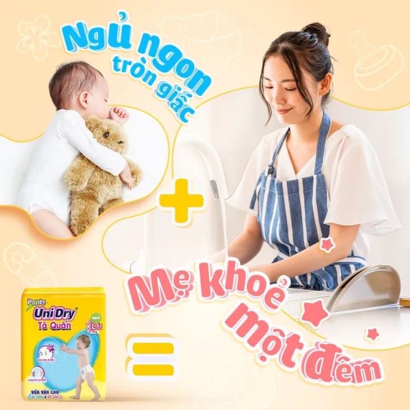 tã quần , bỉm quần unidry M60 / L54 / Xl 48 / Xxl 44 hàng chính hãng