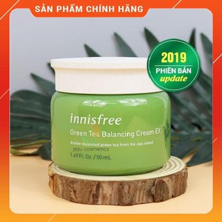 Kem dưỡng ẩm chống lão hóa da Innisfree Green Tea Balancing Cream EX Hàn Quốc 50ml [Cam Kết Chuẩn Hàn Quốc ]