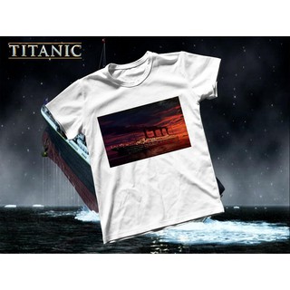 Áo thun Cotton Unisex - Movie - Titanic - Hoàng hôn buông xuống trên biển