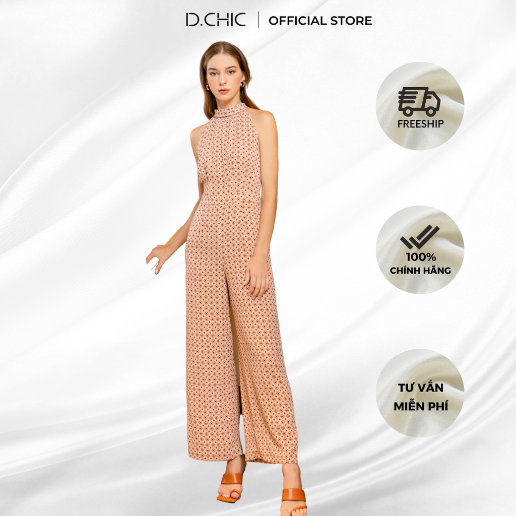 Jumsuit cổ yếm nhún bèo D.CHIC MS: 582240