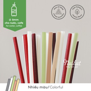 Ống hút gạo phi 6 - Hộp 50 ống - Nhiều màu