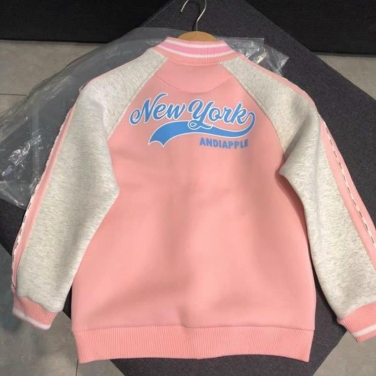 ÁO KHOÁC BOMBER MÀU HỒNG CHO BÉ GÁI - SIZE NHỠ