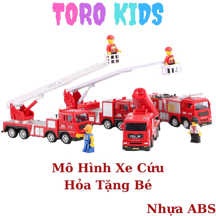 Mô hình xe đồ chơi xe cứu hỏa cho bé chất liệu nhựa ABS an toàn, tinh tế