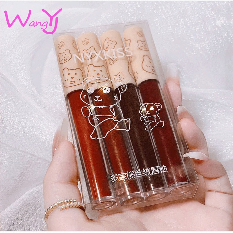 ⭐kem nhung lì NYXKISS dưỡng ẩm môi 4 màu chống dính
