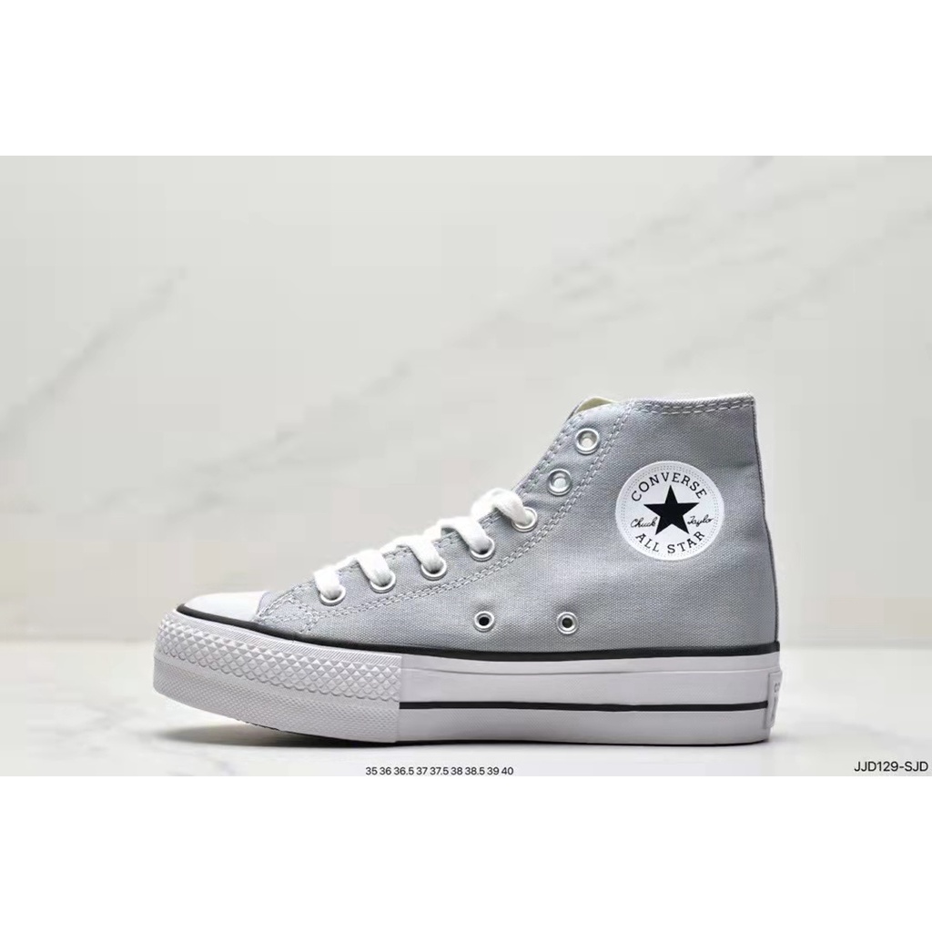 Giày Sneaker Converse Chuck Taylor All Star Cổ Cao Màu Xám Phong Cách Cổ Điển Thời Trang 1520