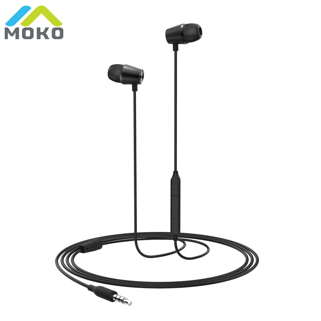 Tai Nghe MoKo Âm Thanh Nổi 3.5mm Bằng Kim Loại Có Mic Và Nút Điều Chỉnh Âm Lượng Cho iPhone 2 / 3 / 4 / 5 / 6 / 7 iPod Samsung Galaxy Tablet Laptop