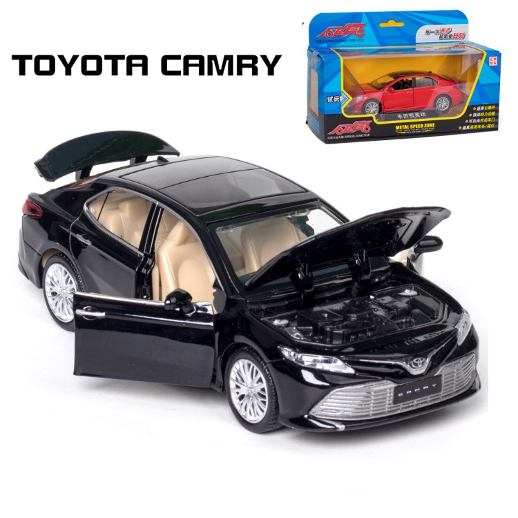 Mô hình xe Camry 2019 tỉ lệ 1:32 (mẫu mới )xe bằng kim loại có âm thanh và đèn mở được cửa xe