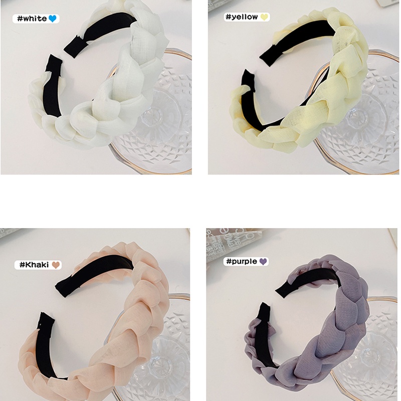 Băng Đô Dây Bện Bản Rộng Thời Trang Mùa Hè Phong Cách Hàn Quốc