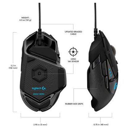 CHUỘT CHƠI GAME G502 HERO LOGITECH