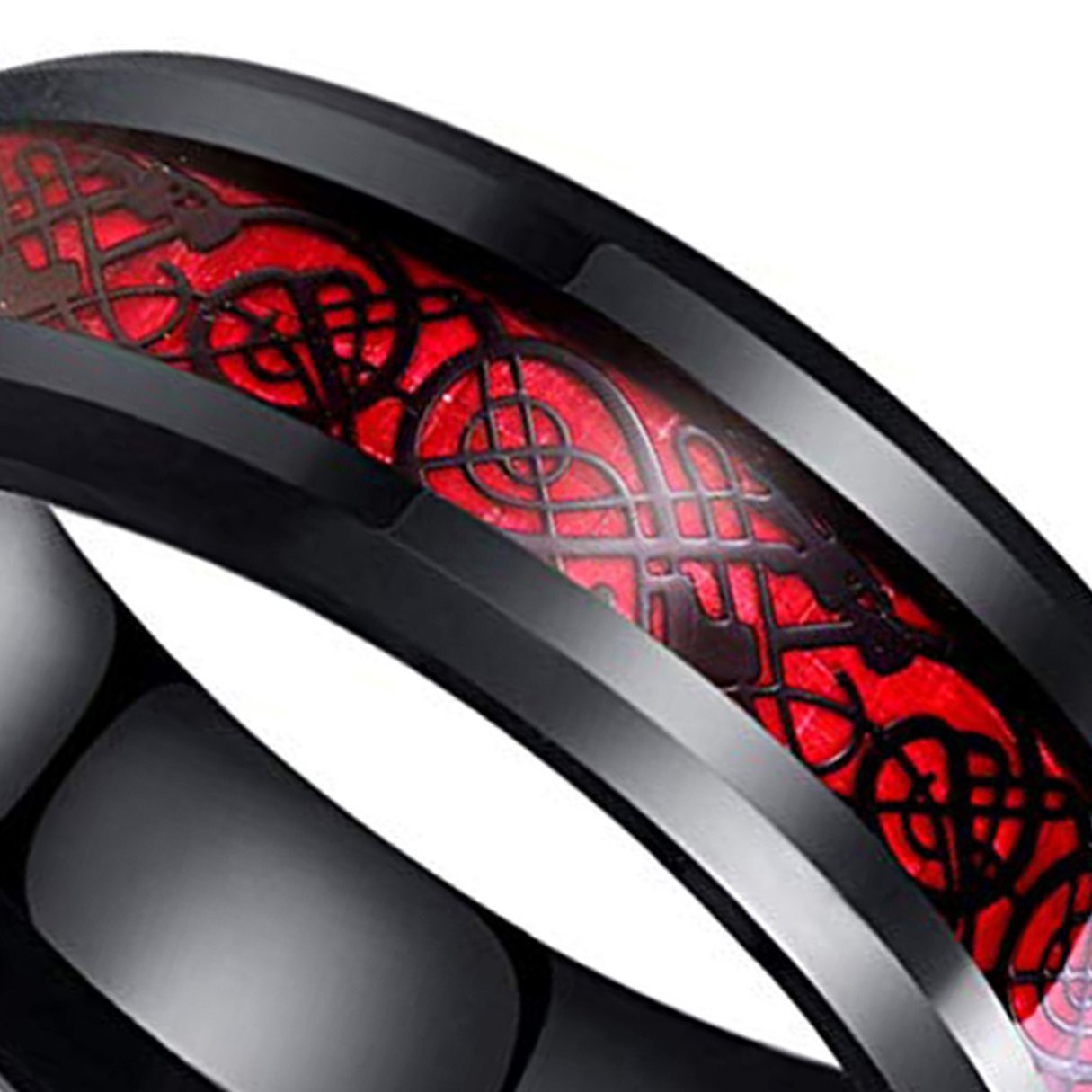 MBB Titanium Steel Carbon Fiber Men'S Dragon Ring Men'S Personality Hip Hop