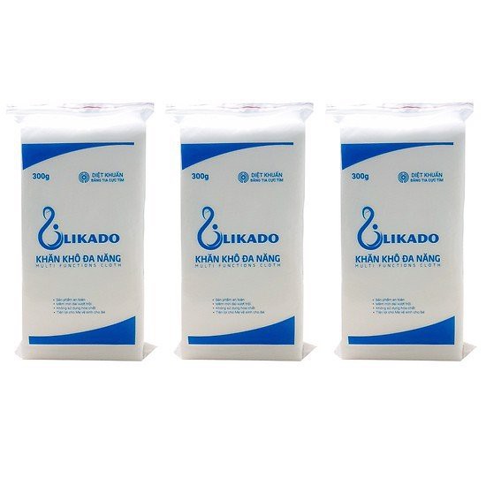 Khăn Vải Khô Đa Năng LIKADO 300g - 270 tờ/bịch