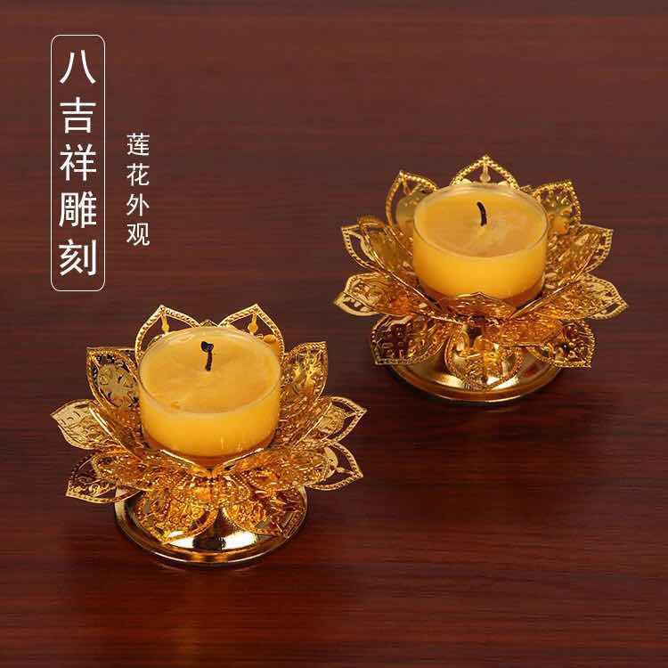 Đế Nến Hoa Sen 1 Ngọn Hợp Kim 1.5"